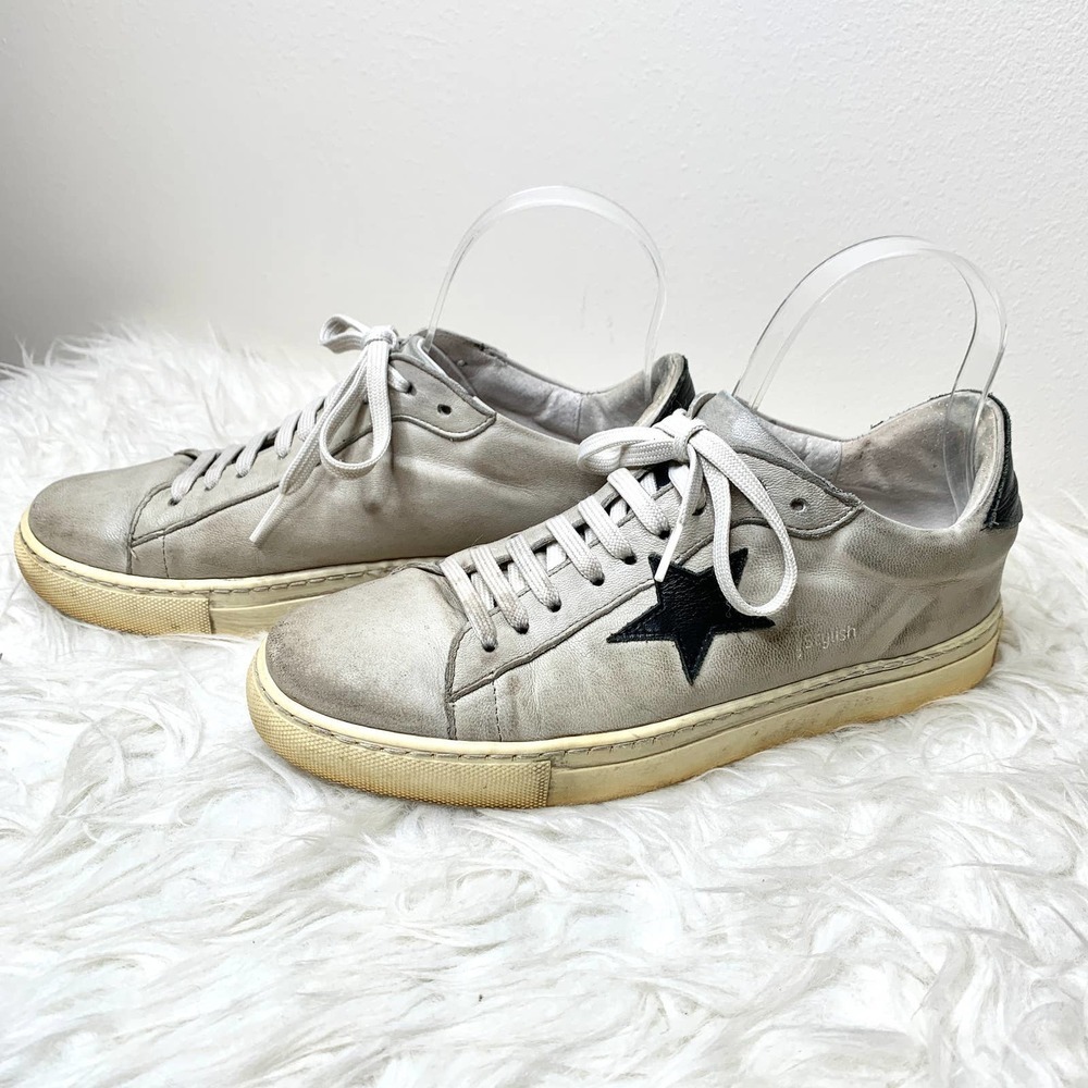 TSTYLISH 'Fierenze' Distressed Look Sneakers‎ Gray Black Made in Italy Size 39